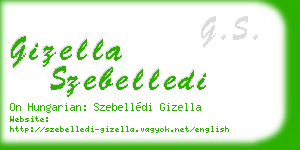gizella szebelledi business card