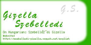 gizella szebelledi business card